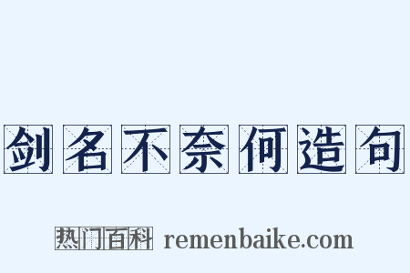 剑名不奈何造句是什么意思的图片